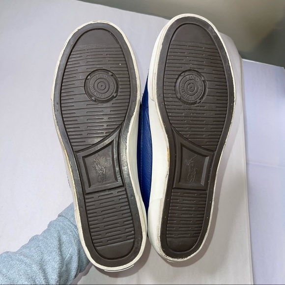 Polo Ralph Lauren Men's Navy Blue Parkstone low shoes sz 9.5 - Picture 5 of 11